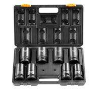 VEVOR Impact Sockets Set 8pcs 6-Point 1" Drive Bit Ratchet Tool Kit Case