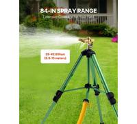 Vevor Impact Sprinkler On Tripod Base Heavy Duty With Brass Head And G3 4 Connector 360 Degree Adjustable Height For Yard Set Of 2
