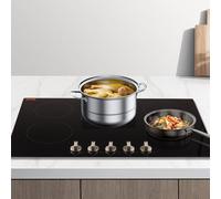 VEVOR Induction Cooktop, 9200W Electric Countertop Burner, 5 Burner Knob Control Stove, Built-in Induction Cooktop with 12 Temperature Settings, Glass Surface, Auto Shut-Off