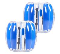 VEVOR Inflatable Bumper Balls 2-Pack, 3FT/0.9M Body Sumo Zorb Ball, Durable Thick PVC Human Hamster Bubble Knocker for Outdoor Team Gaming Play, Bopper Toy for Playground Yard Park, Blue Stripes