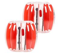 VEVOR Inflatable Bumper Balls 2-Pack, 3FT/0.9M Body Sumo Zorb Ball, Durable Thick PVC Human Hamster Bubble Knocker for Outdoor Sports Team Gaming Play, Bopper Toy for Playground Yard Park, Red Stripes