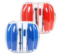 VEVOR Inflatable Bumper Balls 2-Pack, 4FT/1.2M Body Sumo Zorb Ball, Durable Thick PVC Human Hamster Bubble Knocker for Outdoor Sports Team Gaming Play, Bopper Toy for Garden Yard Park, Red & Blue