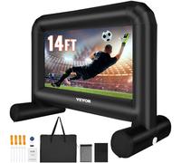 VEVOR Inflatable Movie Screen, 14 FT Inflatable Projector Screen for Outside with Blower and Carrying Bag, Front/Rear Projection, Oxford Fabric Blow Up Screen for Outdoor Parties Backyard Movie Night