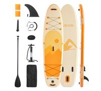 VEVOR Inflatable Stand Up Paddle Board, 3.35m x 84cm x 15cm Wide Ultra-Light SUP Paddleboard, All Accessories Included, Pump, Paddle, Fin, Backpack, Ankle Leash, Strap, Non-slip Deck for Youth Adults