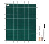 VEVOR Inground Pool Safety Cover, 20 ft x 42 ft Rectangular Winter Pool Cover, Triple Stitched, High Strength Mesh PP Material with Good Rain Permeability, Installation Hardware Included, Green