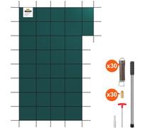 VEVOR Inground Pool Safety Cover, 22 ft x 42 ft Rectangular Winter Pool Cover with Right Step, Triple Stitched, High Strength Mesh PP Material, Good R