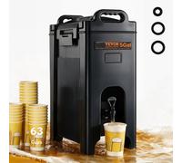 VEVOR Insulated Beverage Dispenser, 5 Gallon, Food-grade LDPE Hot and Cold Beverage Server, Thermal Drink Dispenser Cooler with 0.9 in PU Layer Two-Stage Faucet Handle, for Restaurant Drink Shop