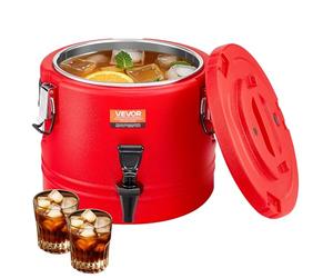 VEVOR Insulated Beverage Dispenser, 2.2 Gal/8L Thermal Hot and Cold Drink Server Dispenser with Spigot, Food-Grade Cooler Jug with 304 Stainless Steel Interior, for Tea Coffee Restaurant Outdoor