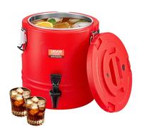 VEVOR Insulated Beverage Dispenser, 3 Gal/11.4L Thermal Hot and Cold Drink Server Dispenser with Spigot, Food-Grade Cooler Jug with 304 Stainless Steel Interior, for Tea Coffee Restaurant Outdoor