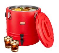 VEVOR Insulated Beverage Dispenser, 8 Gal/30.3L Thermal Hot and Cold Drink Server Dispenser with Spigot, Food-Grade Cooler Jug with 304 Stainless Steel Interior, for Tea Coffee Restaurant Outdoor