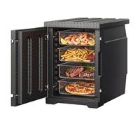 VEVOR Insulated Food Carrier 82 QT Capacity Front Loading Portable Carrier Black