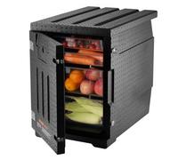 VEVOR Insulated Food Pan Carrier, 82 Qt Hot Box for Catering, LLDPE Food Box Carrier with Double Buckles, Front Loading Food Warmer for Restaurant, Canteen, etc.