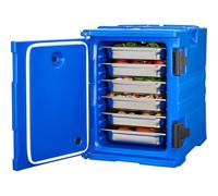 VEVOR Insulated Food Pan Carrier, 95 Qt Hot Box for Catering, Food Box Carrier with Double Buckles, Front Loading Food Warmer with Handles, Stackable End Loader for Restaurant, Canteen
