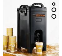 VEVOR Insulated Beverage Dispenser, 5 Gallon, Food-grade LDPE Hot and Cold Beverage Server, Thermal Drink Dispenser Cooler with 0.9 in PU Layer Two-Stage Faucet Handle, for Restaurant Drink Shop