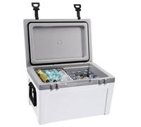 Vevor Insulated Portable Cooler, 52 Qt, Holds 50 Cans, Ice Retention Hard Cooler With Heavy Duty Handle, For Camping