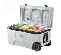 VEVOR Insulated Portable Rotomolded Hard Cooler, 25/33/45/65 qt, Ice Retention Cooler with Heavy Duty Handle, Ice Chest Lunch Box for Camping, Travel, Outdoor, Keeps Ice for up to 6 Days
