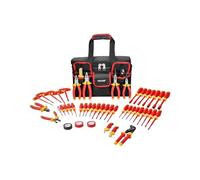 VEVOR Insulated Screwdriver Set 50PCS Professional Electricians Insulated Tool Set 1000V with Magnetic Bits T-Handle Hex Wrench and Single Pole Voltage Tester