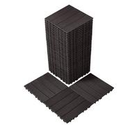 VEVOR Interlocking Deck Tiles, 36 Pack,11.6"x11.6" 36 sq. ft Plastic Waterproof Outdoor Flooring All Weather Use, Patio Floor Decking Covering Tiles f
