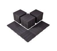 VEVOR Interlocking Deck Tiles, 54 Pack,12"x12" 54 sq. ft Plastic Waterproof Outdoor Flooring All Weather Use, Patio Floor Decking Covering Tiles for P