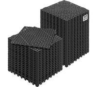 Vevor HZXSJDD1212Y2YO2XV0 12 x 12 in. Drainage Interlocking Tiles, Black - 50 Piece