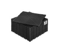 VEVOR Interlocking Drainage Mat, 12” x 12” Modular Interlocking Cushion, 12 Pcs Splicing Drainage Mats, Non-Slip Black PP Drainage Floor Tile and Show