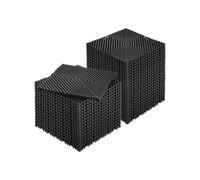 VEVOR Interlocking Drainage Mat, 12” x 12” Modular Interlocking Cushion, 40 Pcs Splicing Drainage Mats, Non-Slip Black PP Drainage Floor Tile and Shower Mat, for Garage, Garden, Kitchen & Outdoor