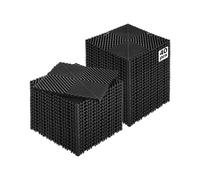 VEVOR Interlocking Drainage Mat, 12” x 12” Modular Interlocking Cushion, 40 Pcs Splicing Drainage Mats, Non-Slip Black PP Drainage Floor Tile and Show