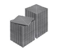 VEVOR Interlocking Drainage Mat, 12” x 12” Modular Interlocking Cushion, 55 Pcs Splicing Drainage Mats, Non-Slip Gray PP Drainage Floor Tile and Shower Mat, for Garage, Garden, Kitchen & Outdoor