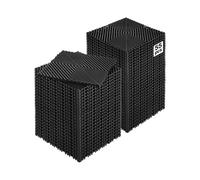 VEVOR Interlocking Drainage Mat, 12” x 12” Modular Interlocking Cushion, 55 Pcs Splicing Drainage Mats, Non-Slip Black PP Drainage Floor Tile and Show