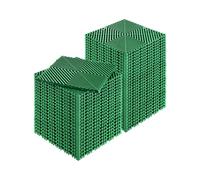 VEVOR Interlocking Drainage Mat, 50 Pcs Modular Interlocking Cushion, 12” x 12” Splicing Drainage Mats, Non-Slip Green PP Drainage Floor Tile and Show