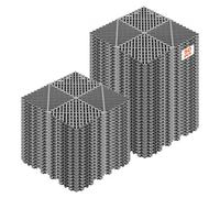 VEVOR Interlocking Drainage Mats, 12" x 12", Modular Garage Flooring Tiles, Non-Slip PP Drainage Floor Tiles, Self-Draining, Easy Installation, for Bathroom, Kitchen, Pool & Outdoor, Gray, 50 Pack