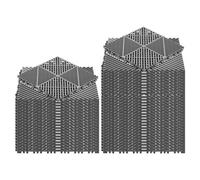 Vevor Interlocking Drainage Mats, 12" X 12", Modular Garage Flooring Tiles, Non-Slip Pp Drainage Floor Tiles, 50 Pack