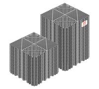 VEVOR Interlocking Drainage Mats, 12" x 12", Modular Garage Flooring Tiles, Non-Slip PP Drainage Floor Tiles, Self-Draining, Easy Installation, for Bathroom, Kitchen, Pool & Outdoor, Gray, 50 Pack