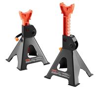 VEVOR Jack Stands, 3 Ton (6,000 lbs) Capacity Car Jack Stands, 10.8-16.3 inch Adjustable Height, for lifting SUV, Pickup Truck, Car and UTV/ATV, Red, 1 Pair