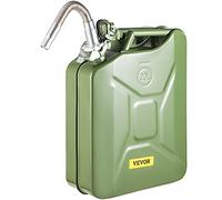 VEVOR Jerry Fuel Can, 5.3 Gallon / 20 L Portable Jerry Gas Can with Flexible Spout System, Rustproof ＆ Heat-resistant Steel Fuel Tank for Cars Trucks Equipment, Green