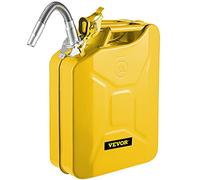 VEVOR Jerry Fuel Can, 5.3 Gallon / 20 L Portable Jerry Gas Can with Flexible Spout System, Rustproof ＆ Heat-resistant Steel Fuel Tank for Cars Trucks Equipment, Yellow