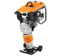VEVOR Jumping Jack Compactor, 6.5 HP Vibratory Rammer Fuel-Powered 196 cc Engine Tamper, 3600 lbs Impact Force, 26" Max Compaction Depth, for Soil, Gravel, Footings, Concrete Slabs, and Foundations