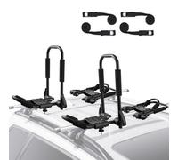 VEVOR Kayak Roof Rack 2 Pairs J-Bar, Soft Roof Rack Quick Folding, Top Mount Tie Down, Carrier for kayak, Surf Board, Canoe, SUP, Ski Board, Mount on