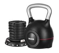 VEVOR Kettlebell, Adjustable Kettlebell with 7 Weight Levels (3.5, 7, 10, 13, 16, 19.5, 22.5 lbs), Die-Cast Aluminum and ABS Material, for Grip Strength Training, Full-body Workout & Cross-Training