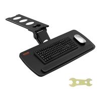 VEVOR Keyboard Tray under Desk Adjustable Height, Height and Angle Adjustable under Desk Keyboard Tray Slide out, Large 25x9.8 inch Holder under Desk for Typing in Home, Office Work
