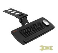 VEVOR Keyboard Tray under Desk Adjustable Height, Height and Angle Adjustable under Desk Keyboard Tray Slide out, Large 25x9.8 inch Keyboard Holder under Desk for Typing in Home, Office Work