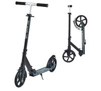VEVOR Kick Scooter for Kids Ages 8+, Teens & Adults, 2-Wheel Toddler Scooter with Adjustable Height Handlebar, Wide Anti-Slip Deck, Foldable Lightweight Frame for Boys & Girls up to 220 lbs, Black