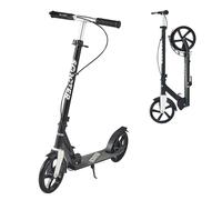 VEVOR Kick Scooter for Kids Ages 8+, Teens & Adults, 2-Wheel Toddler Scooter with Adjustable Height Handlebar, Wide Anti-Slip Deck, Foldable Lightweight for Boys & Girls up to 220 lbs, Black + Silver