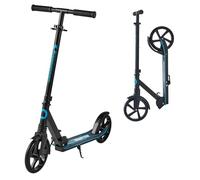 VEVOR Kick Scooter for Kids Ages 8+, Teens & Adults, 2-Wheel Toddler Scooter with Adjustable Height Handlebar, Wide Anti-Slip Deck, Foldable Lightweight for Boys & Girls up to 220 lbs, Black + Blue