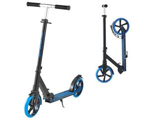 VEVOR Kick Scooter for Kids Ages 8+, Teens & Adults, 2-Wheel Toddler Scooter with Adjustable Height Handlebar, Wide Anti-Slip Deck, Foldable Lightweight Frame for Boys & Girls up to 220 lbs, Blue