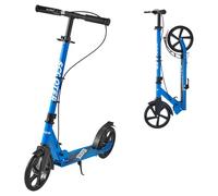 VEVOR Kick Scooter for Kids Ages 8+, Teens & Adults, 2-Wheel Toddler Scooter with Height Adjustable Handlebar, Wide Anti-Slip Deck, Foldable Lightweight for Boys & Girls up to 220 lbs, Black + Blue