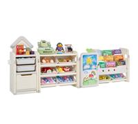 VEVOR Kid Toy Storage and Bookshelf with 10 Movable Plastic Bins & Drawing Board