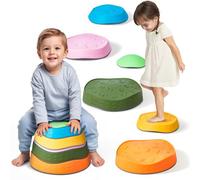 VEVOR Balance Stepping Stones for Kids, 6 PCS, Up to 220 lbs, Non-Slip Toddlers Sensory Stepping Stones, Obstacle Course Coordination Game Toys Indoor or Outdoor Play for Children Aged 3 4 5 6 7 8+