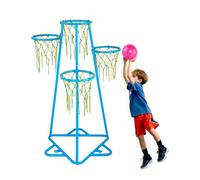 VEVOR Kids Basketball Hoop, 4-Hoop Child Basketball Hoops, Portable Basketball Stand with Adjustable Heights and 3 Balls, Indoor and Outdoor Basketball Toy Set for Children of All Ages, Boys & Girls