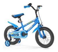 VEVOR Kids Bike, 35.56 cm BMX Style Children Bicycle, Rider Height 90 cm - 115 cm, Training Wheels Included, Sturdy and Easy to Assemble, Toddler Bike